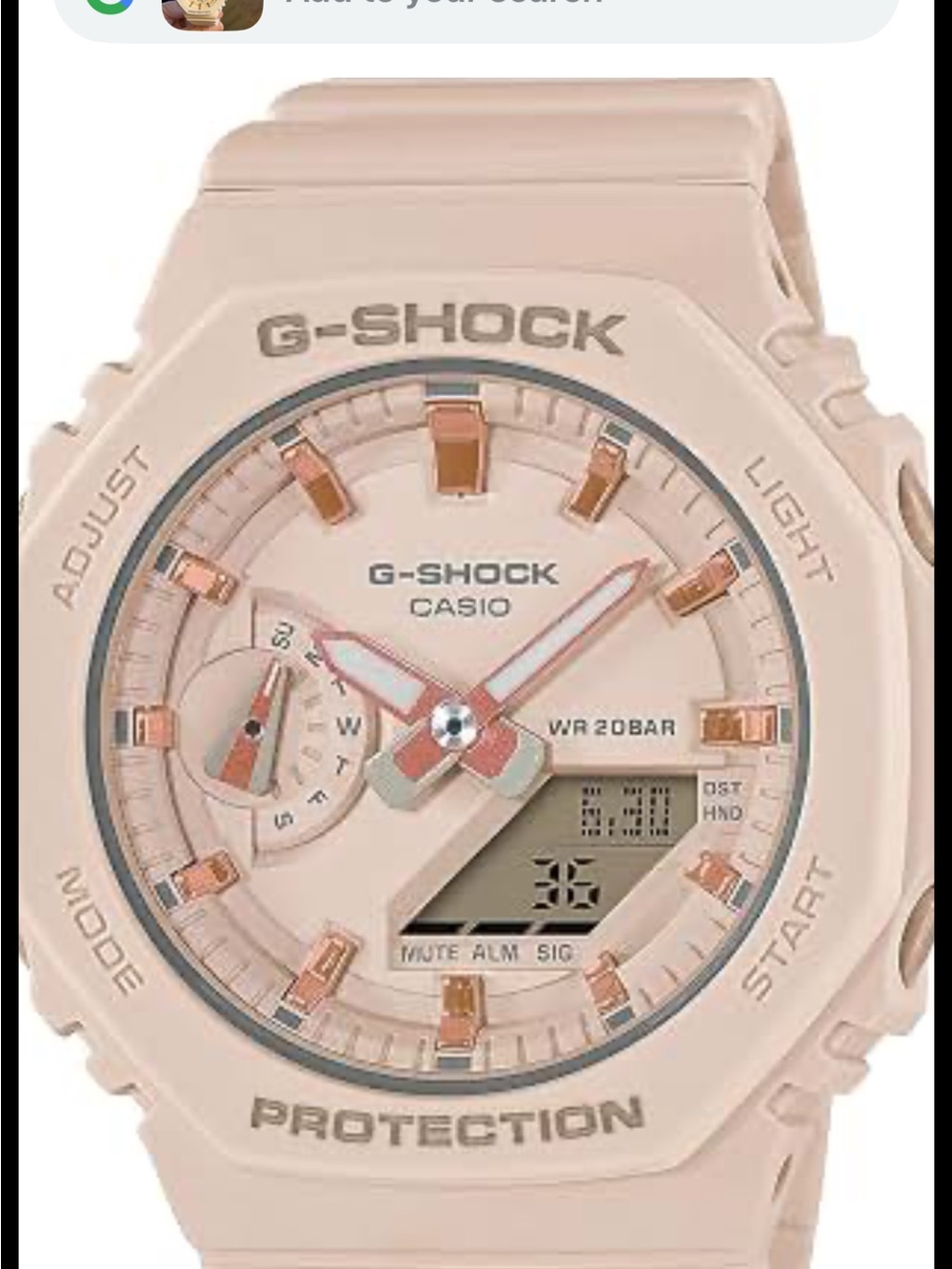 Casio G-Shock  Watch blush w Tin with Warranty Card